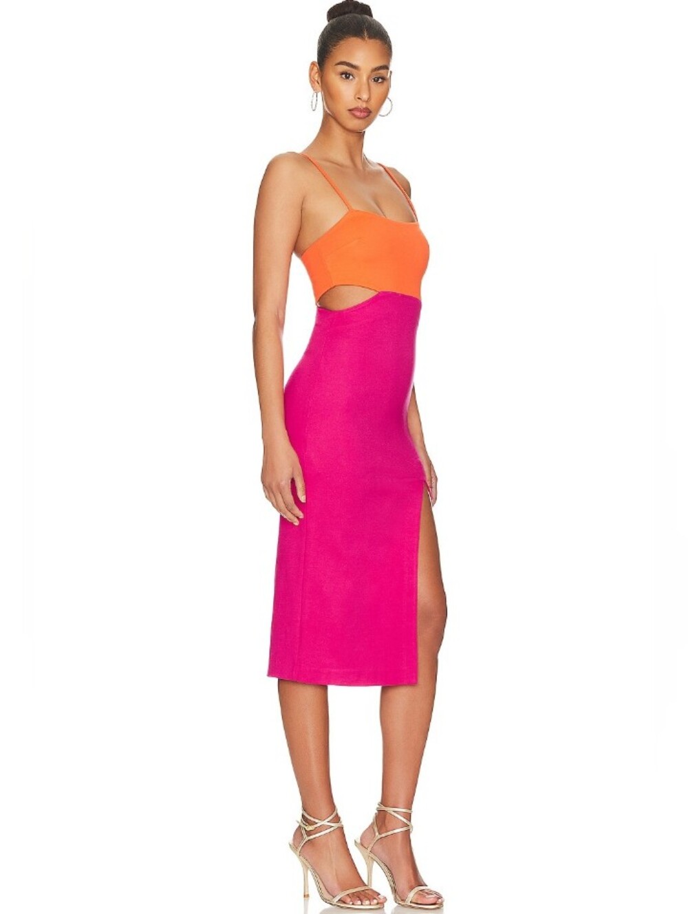 Revolve h:ours Haydon Dress Pink & Orange